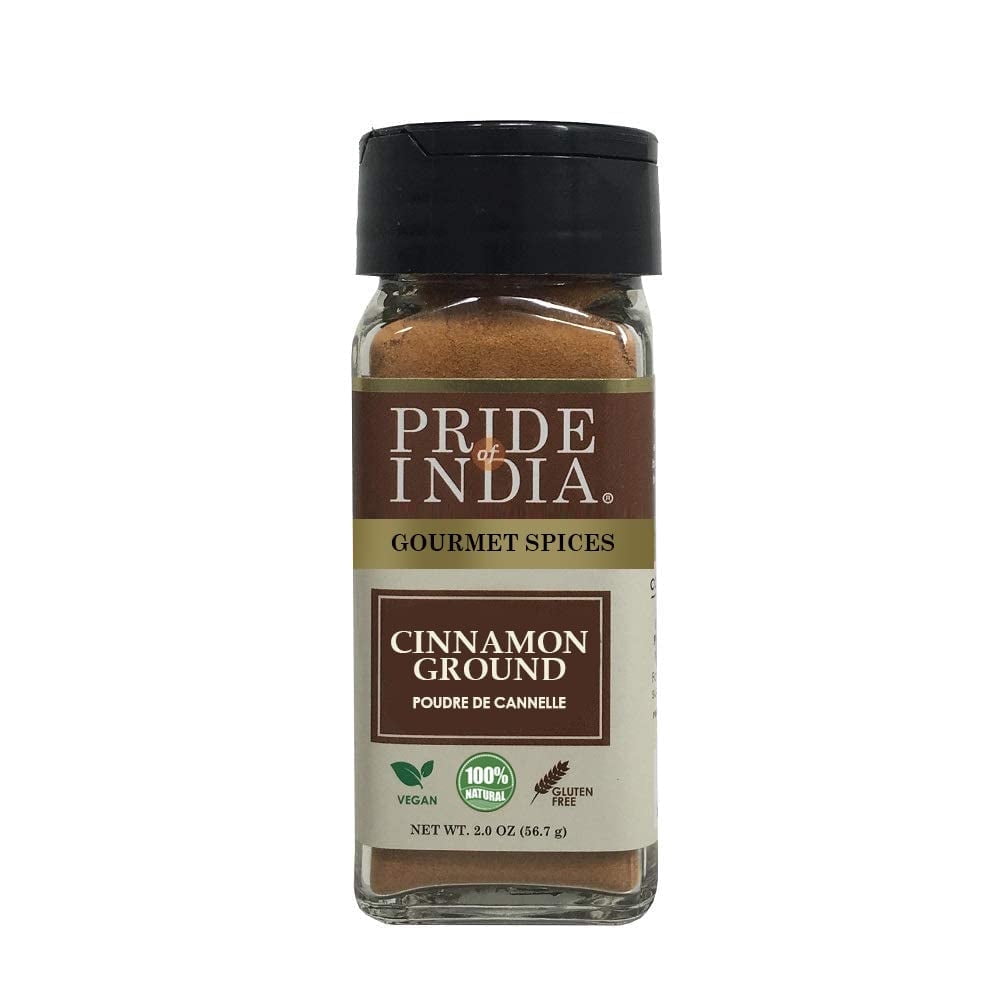 Pride of India - PACK of 6 - Natural Cinnamon Ground – Pure & Fresh – Gourmet Spice – Perfect for sweet & savory dishes –  Easy to Use – 2 oz. Small Dual Sifter Bottle
