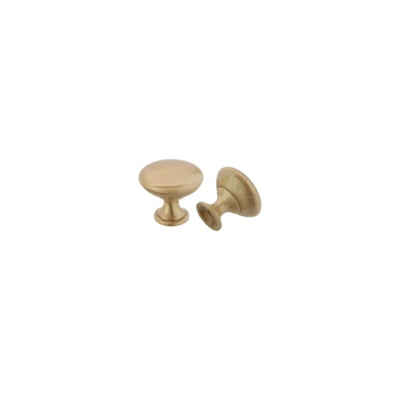 Pride Industrial K910SB 1-1/16" Diecast Cabinet Knob Satin Brass Finish
