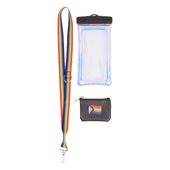 Pride Inflatable Phone Case Set with Lanyard and Mini Wallet for Secure Essentials