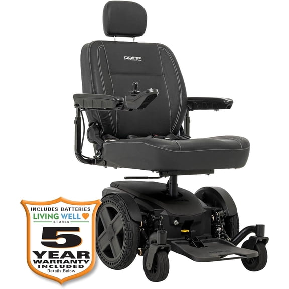 Pride Jazzy EVO 614HD Heavy-Duty Power Wheelchair, 450 Lbs. Weight Capacity, with 5-Year Extended Warranty