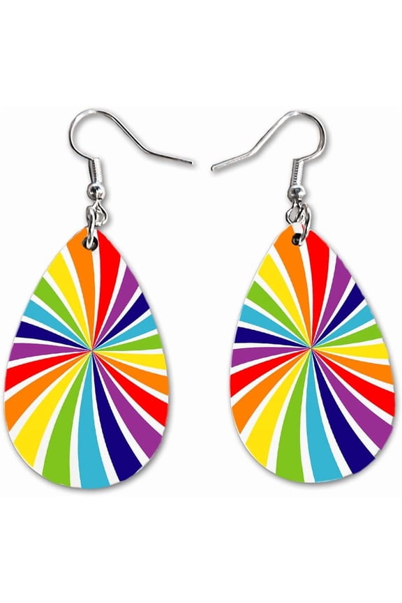 Pride Jewelry | LGBTQ Merch | Rainbow Pride Earrings | Pride Jewelry For Women Men | Gay Earrings | Rainbow Pride Accessories | Gay Pride Jewerly | LGBT Gear | Subtle Pride Stuff | Rainbow E...[p883]