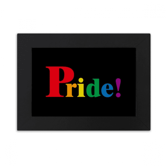 Pride LGBT Rainbow Desktop Photo Frame Ornaments Picture Art Painting