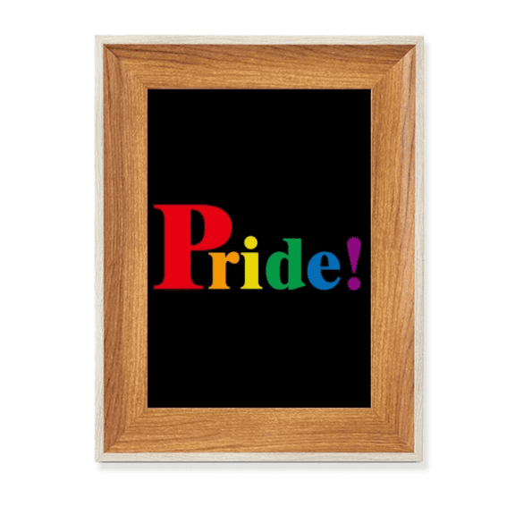 Pride LGBT Rainbow Desktop Wooden Photo Frame Display Picture Art Painting Multiple Sets