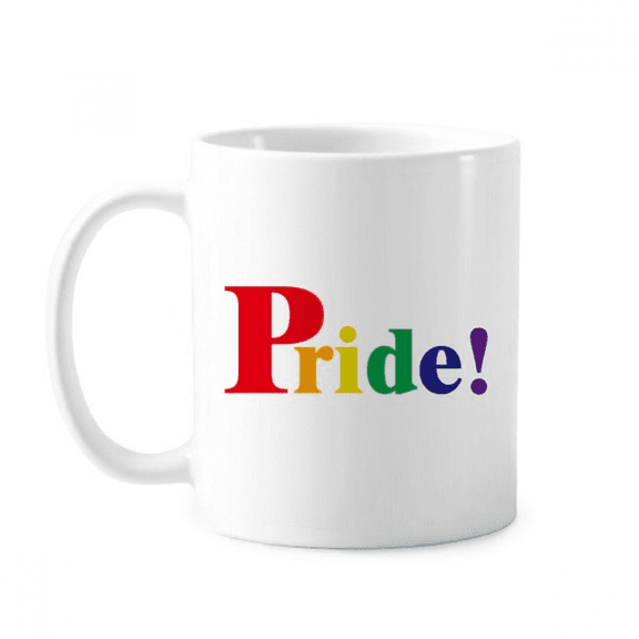 Pride LGBT Rainbow Mug Pottery Cerac Coffee Porcelain Cup Tableware
