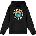 thumbnail image 1 of Pride Love Everyone Be Kind Adult Black Long Sleeve Hoodie-Large, 1 of 2