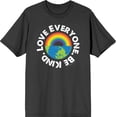 thumbnail image 1 of Pride Love Everyone Be Kind Men's Charcoal Crew Neck Short Sleeve Tee-Small, 1 of 2