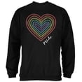 thumbnail image 1 of Pride Love Rainbow Gemstone Heart Mens Sweatshirt Black SM, 1 of 1
