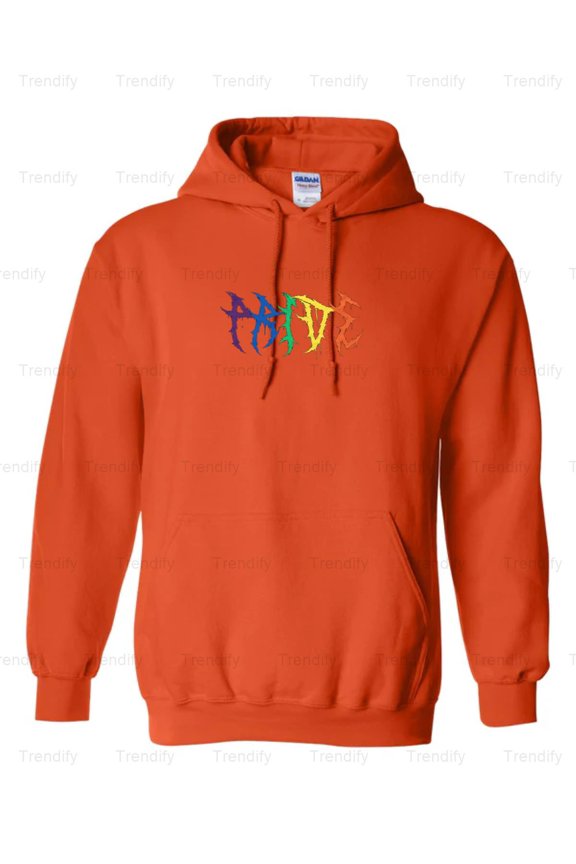 Pride Metal Lettering LGBTQ+ Graphic Hoodie M3083020, Up to Size 5XL