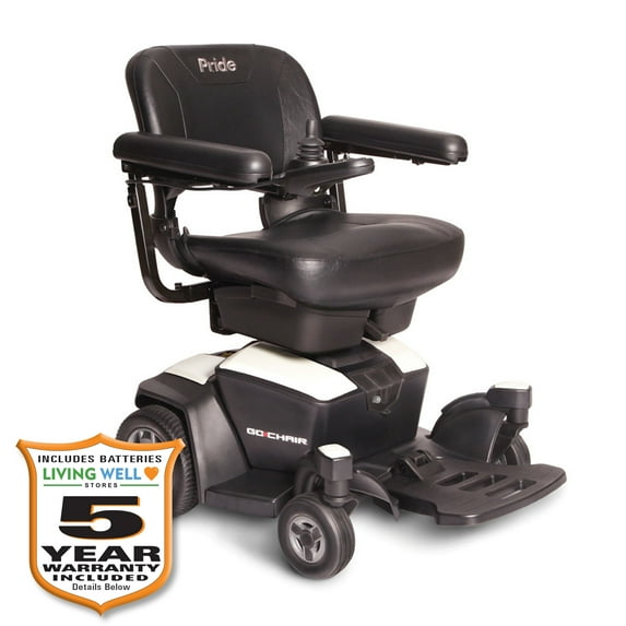 Pride Mobility Go Chair Travel Power Wheelchair, 20" x 18" Seat, with 5 Year Extended Warranty