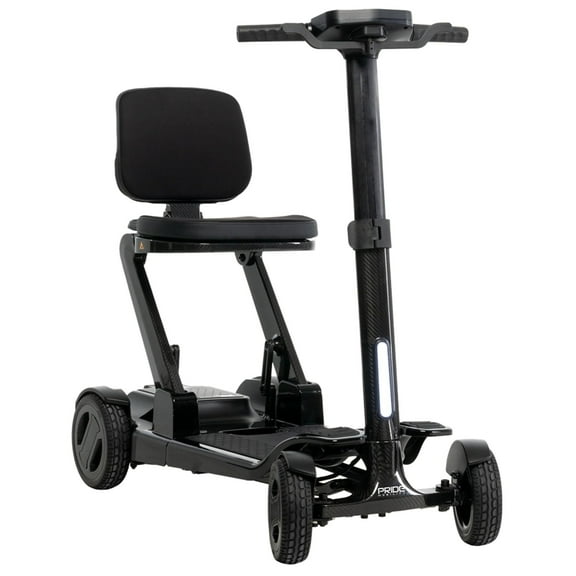 Pride Mobility Go-Go Carbon Travel Lightweight 39 Lbs Foldable Mobility Scooter  up to 3.7 mph Go Go Scooter for Seniors, Adults, Elderly  All Terrain Mobility Transport Black