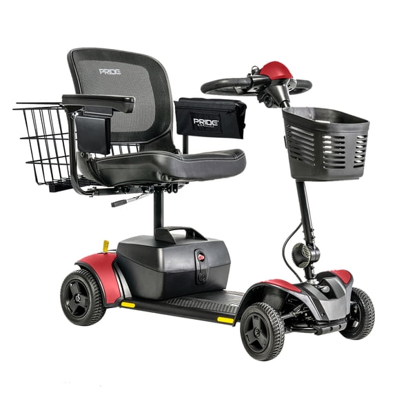 Pride Mobility Go Go Elite Traveller 2 Weight Mobility Scooter, Accessories, 12AH Battery, Red