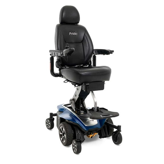 Pride Mobility Jazzy Air 2 Group 2 Power Chair with U-1 Batteries w/ Seat Pan, Tanzanite Blue, 16"x16"-18"