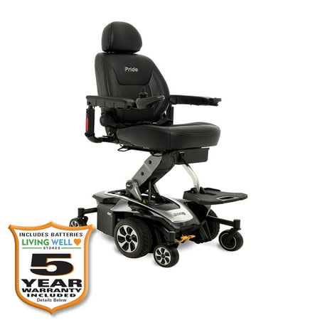 Pride Mobility Jazzy Air 2 Adjustable Electric Wheelchair, with 3-Year Warranty, Black, 300 lb Limit