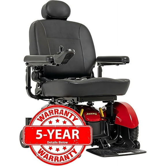 Pride Mobility Jazzy Elite HD Group 2 Heavy Duty Power Chair, Red, 18"Wx18"-20"