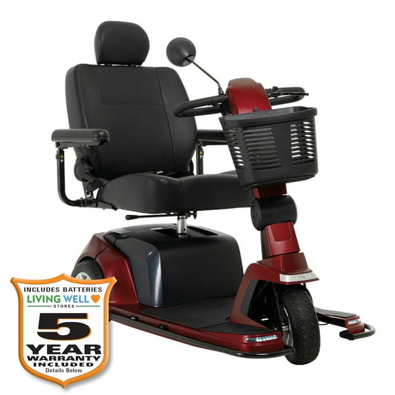 Pride Mobility Maxima Ultra HD 3-Wheel Mobility Scooter, 500 lbs. Weight Capacity, with 5-Year Extended Warranty