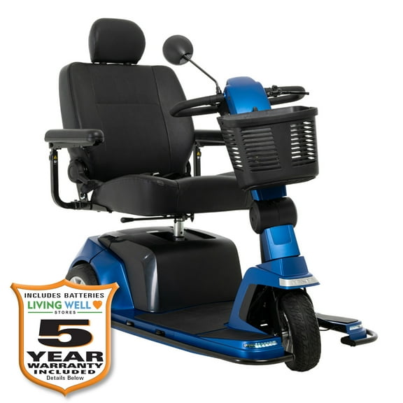 Pride Mobility Maxima Ultra HD 3-Wheel Mobility Scooter, 500 lbs. Weight Capacity, with 5-Year Extended Warranty