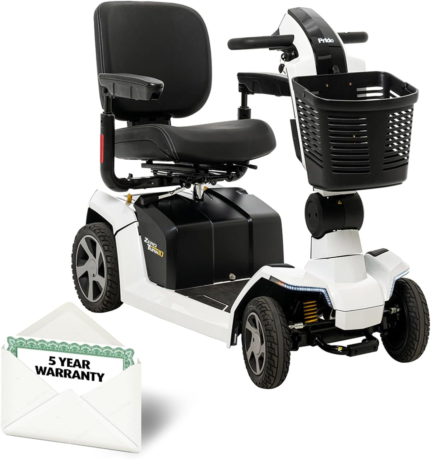 Pride Mobility Zero Turn 10 (ZT10) 400 lbs. Weight Capacity 4Wheel Mobility Scooter with CTS