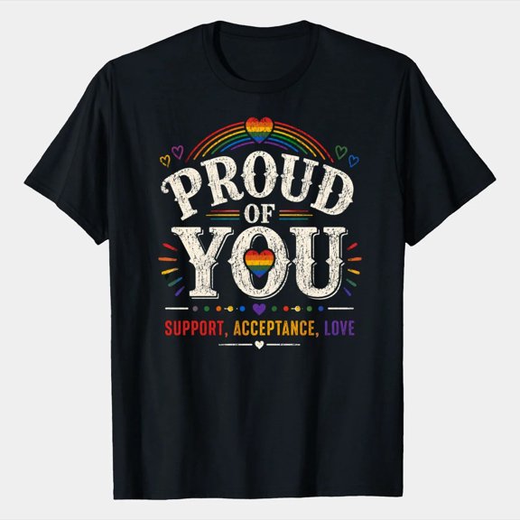 Pride Mom Support T-Shirt Inspirational Ally Graphic Tee with Encouraging Message for LGBTQ Community Events