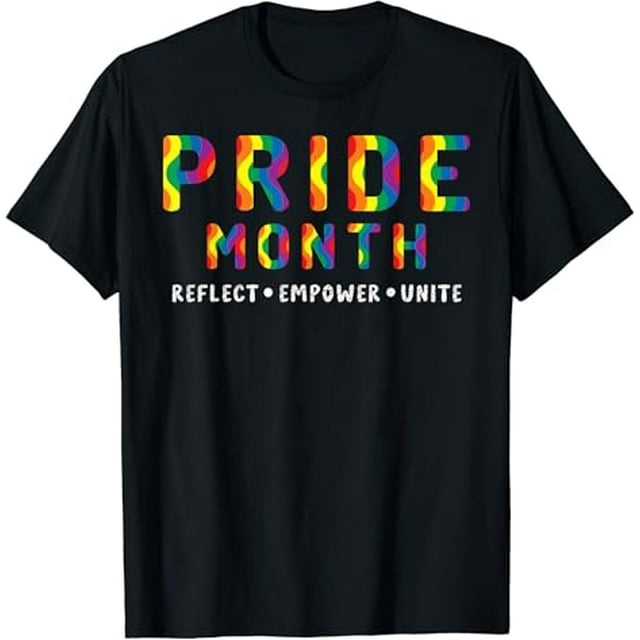 Pride Month 2024 Reflect Empower Unite LGBTQ Human Pride TShirt