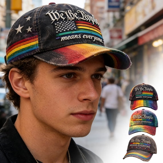 Pride Month Baseball Cap, Classic Embroidered Pride Design Cotton Hat, Adjustable Snapback Unisex for Daily Wear Outdoor Celebration Parades Events, A