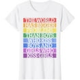 thumbnail image 1 of Pride Month LGBT Rainbow Saying Gift Short Seelve T-Shirt, 1 of 3