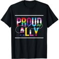 thumbnail image 1 of Pride Month Proud Ally LGBT Rainbow Flag T-Shirt, 1 of 4