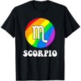 thumbnail image 1 of Pride Month Zodiac Sign Star Scorpio T-Shirt men and women can wear, black, white, gifts, 1 of 4