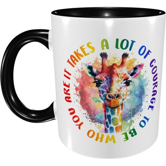 Pride Mouth Lgbt Flag Coffee Mug Funny Novelty Ceramic Tea Cup Microwave Safe 11oz Office And Home Ideal Cup For Men Women