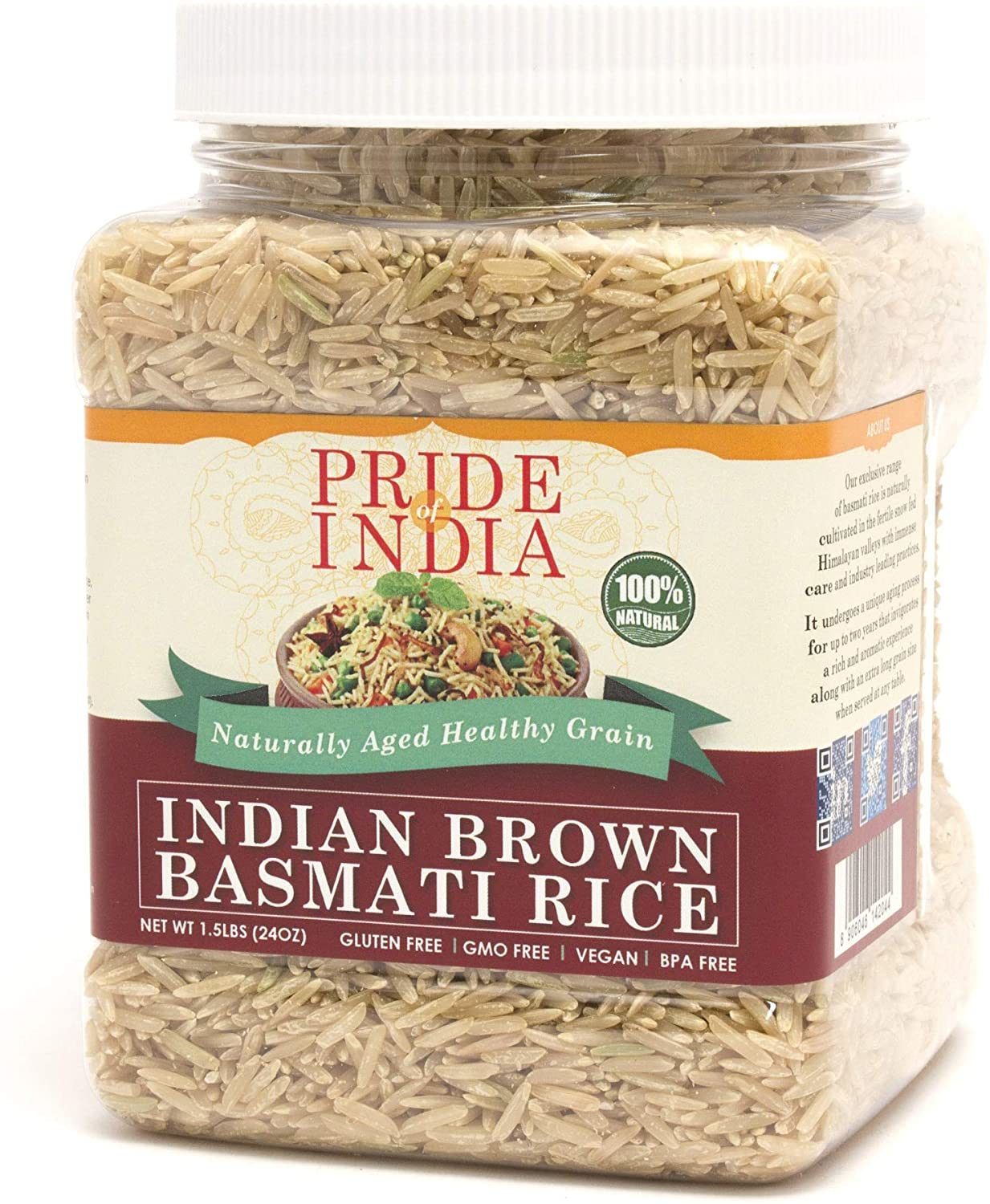 Pride Of India Extra Long Brown Basmati Rice Naturally Aged Healthy