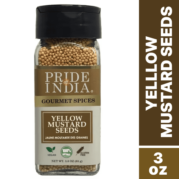 Pride of India Yellow Mustard Seeds, 2.8 oz