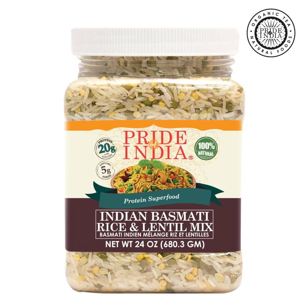 Pride Of India - Indian White Basmati Rice & Lentil Kitchari Mix ...