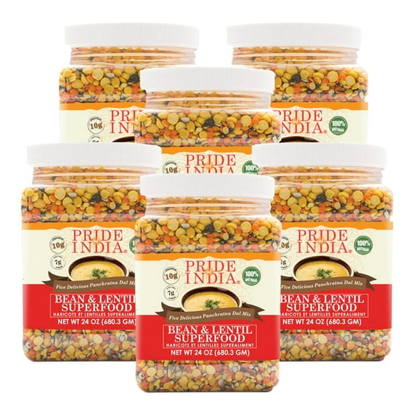 Pride of India Panchratna Dal Mix, 1.5 lb Jar, Pack of 6