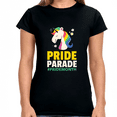 thumbnail image 1 of Pride Parade LGBTQ Flag Gay Pride Month Rainbow Lesbian Womens T Shirts, 1 of 8