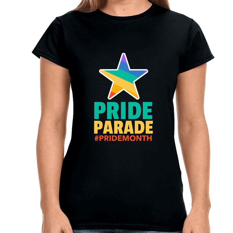 Pride Parade Shirt LGBT Pride Rainbow Flag Lesbian Gay Pride Womens Shirts Walmart