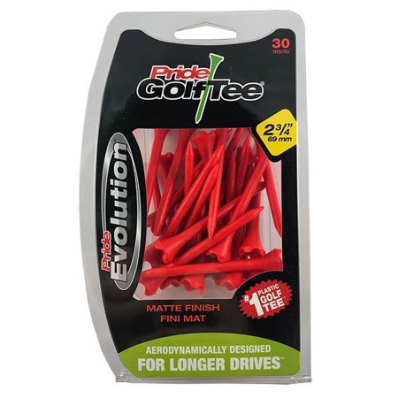Pride Performance 2.75 Red Matte Finish Golf Tees, 30 Count