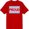 thumbnail image 1 of Pride Proud Trans Flag Men's Red Crew Neck Short Sleeve Tee-Medium, 1 of 2