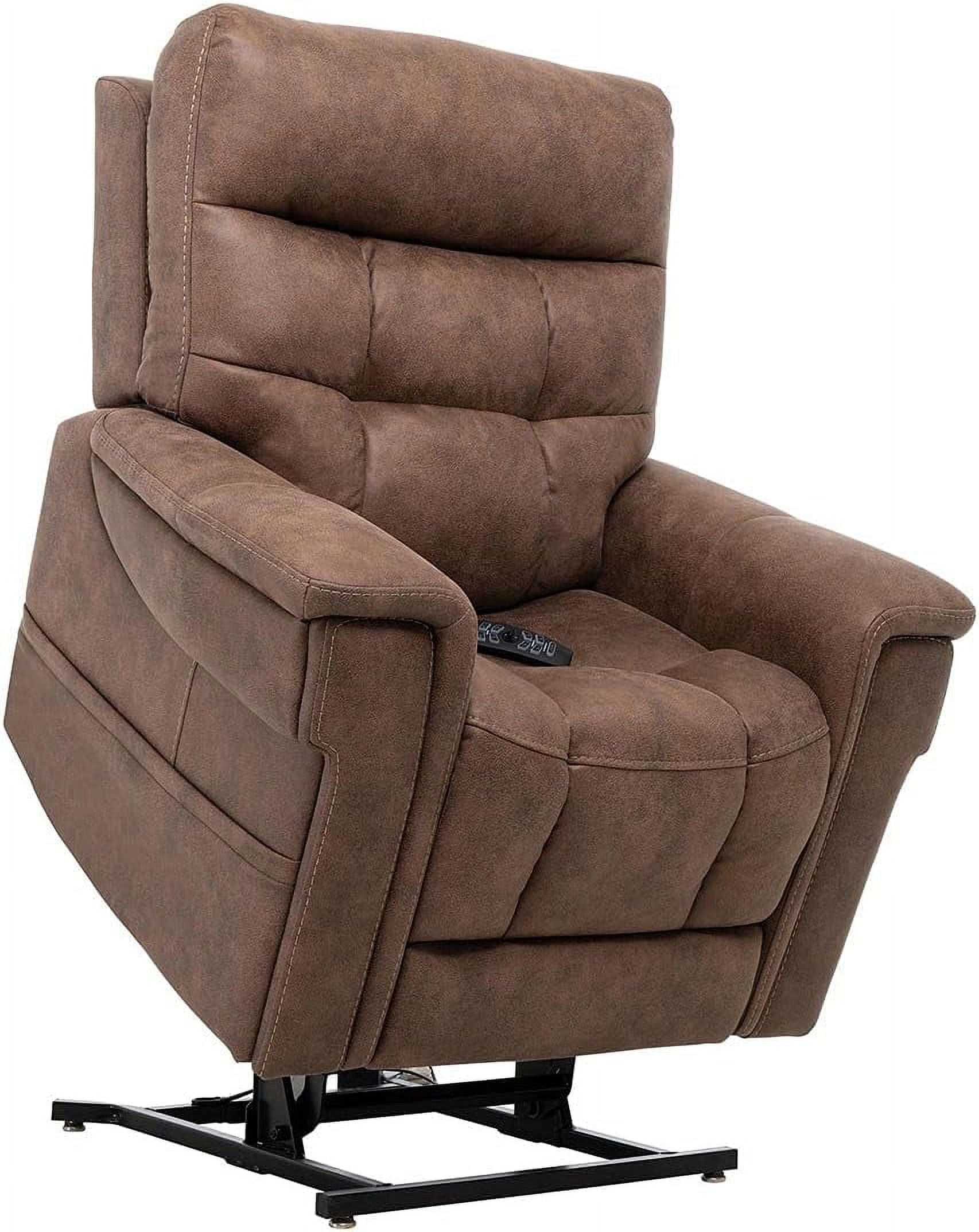Pride Mobility Radiance 3-Position Power Recliner Lifting Chair with 3 Heating Pads, Brown