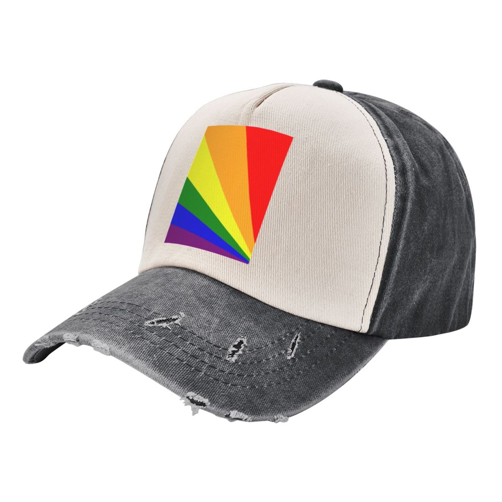 Pride Rainbow Flag Baseball Cap Distressed Adjustable  display picture 3