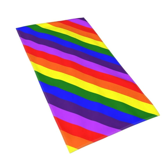 Pride Rainbow Flag Pattern Hand Towel For Bathroom Kitchen Absorbent Soft Home Face Bath Towels 27.5 X 15.7 Inches