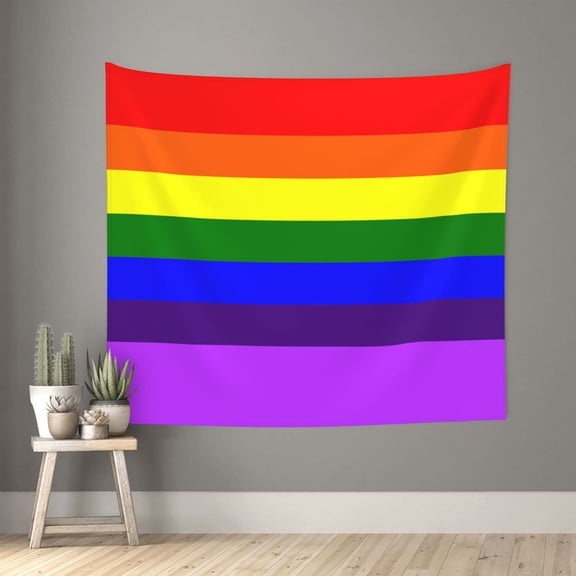 Pride Rainbow Flag Pattern Tapestry Colorful Wall Tapestry Aesthetic Tapestry Wall Hanging 60x51inch
