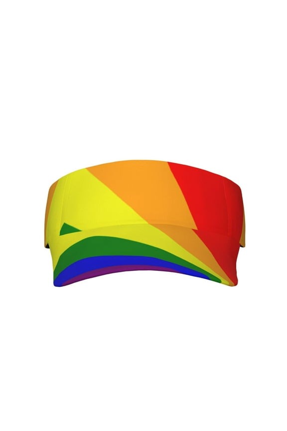 Pride Rainbow Flag Sports Sun Visor Hats Adjustable Sun Visor Caps For Women And Men