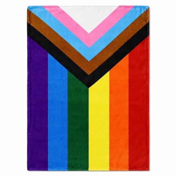 Pride Rainbow Multicolor Fleece Throw Blanket, Soft 280 Gsm Polyester, Home Decor for Couch, Sofa & Bed