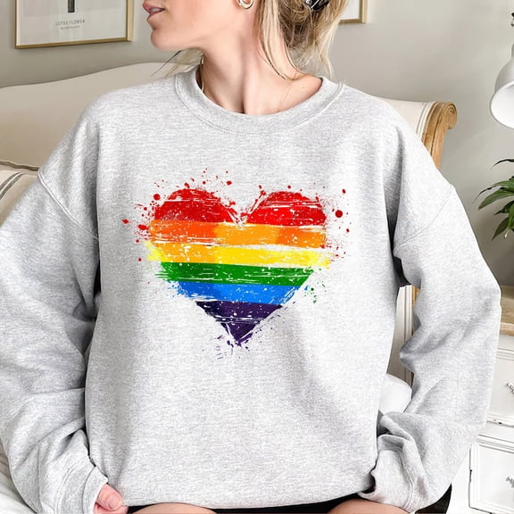 Pride Rainbow Heart Shirt, Pride Shirt, Pride Heart Shirt, LGBT Shirt, Pride Day Shirt, LG