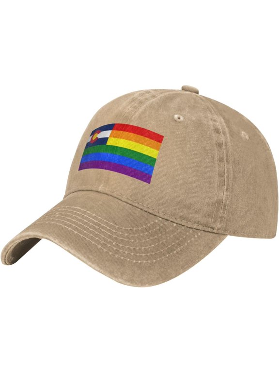 Pride Rainbow LGBT Flag of Colorado Baseball Cap Women Men Hat Vintage Trucker Sun Hat Dad Cowboy Hats