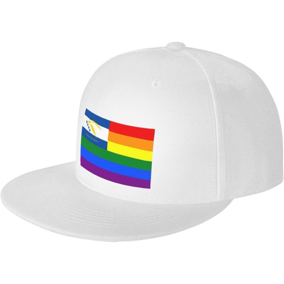 Pride Rainbow LGBT Flag of Johnston Atoll Local Snapback Hats for Men Women Baseball Cap Adjustable Flat Bill Sun Hat