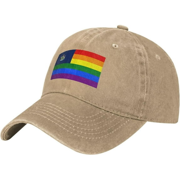 Pride Rainbow LGBT Flag of Maine Baseball Cap Women Men Hat Vintage Trucker Sun Hat Dad Cowboy Hats