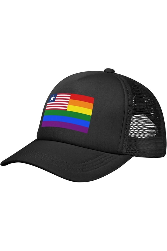 Pride Rainbow LGBT Florida Flag Baseball Cap Women Men Mesh Sun Hat Adjustable Trucker Hats Caps