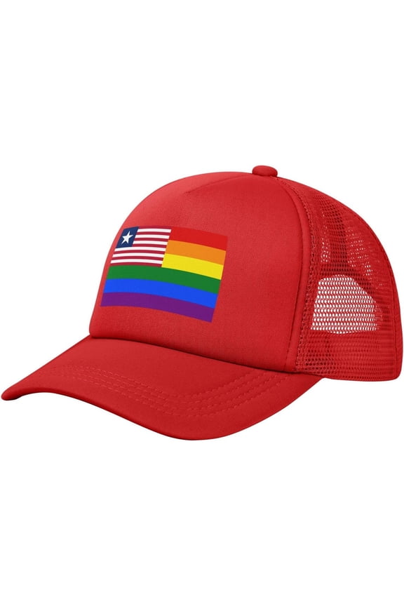 Pride Rainbow LGBT Florida Flag Baseball Cap Women Men Mesh Sun Hat Adjustable Trucker Hats Caps
