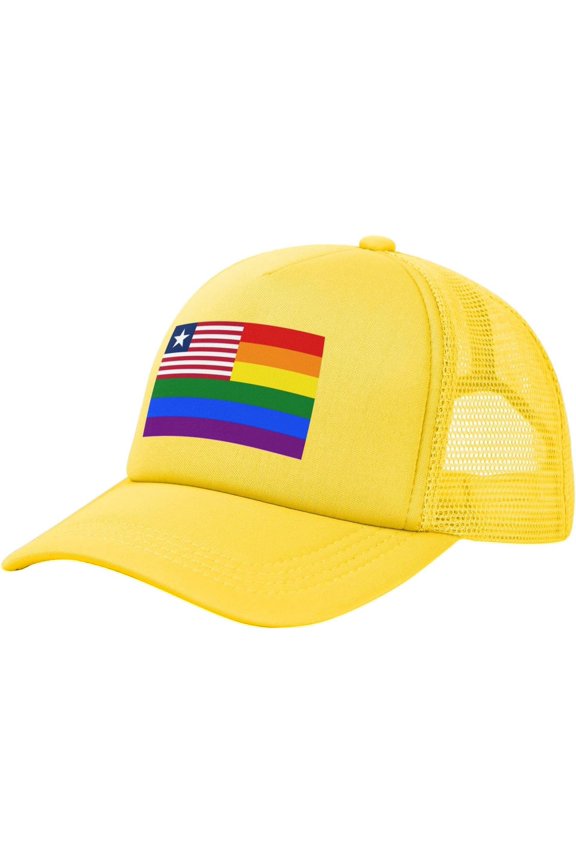 Pride Rainbow LGBT Florida Flag Baseball Cap Women Men Mesh Sun Hat Adjustable Trucker Hats Caps