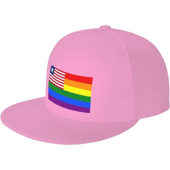 Pride Rainbow LGBT Florida Flag Snapback Hats for Men Women Baseball Cap Adjustable Flat Bill Sun Hat